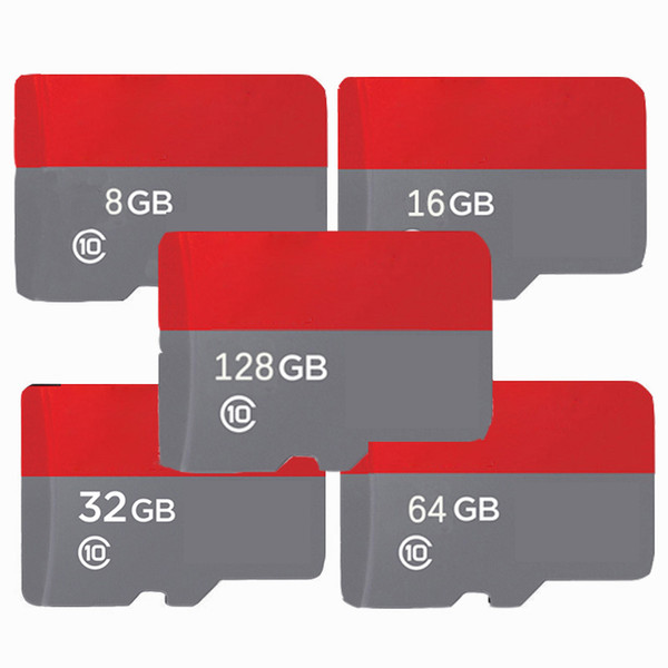 2019 hot red universal 32GB 64GB 128GB 256GB C10 TF flash card free adapter retail blister packaging Epacket DHL Free Shiipping