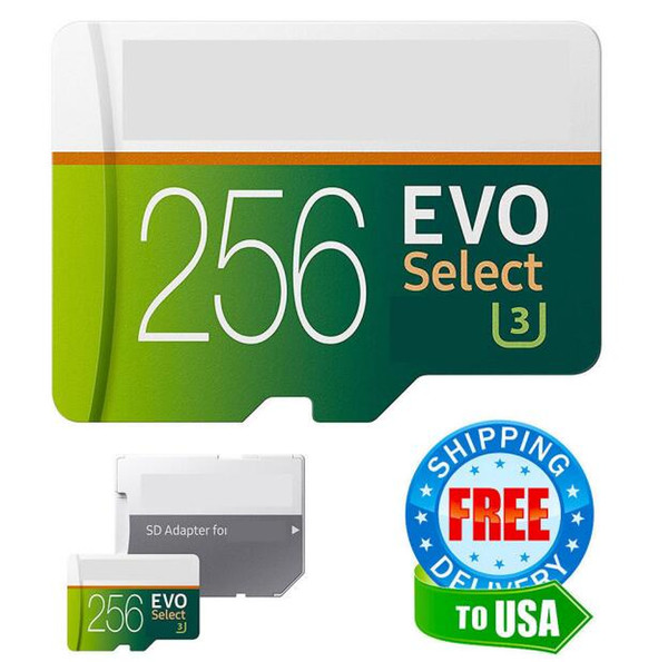 2019 Hot Grey Green EVO Select 80MB / S 90MB / S 64GB 128GB C10 TF Flash Card Class 10 Free Adapter Retail Blister Packaging