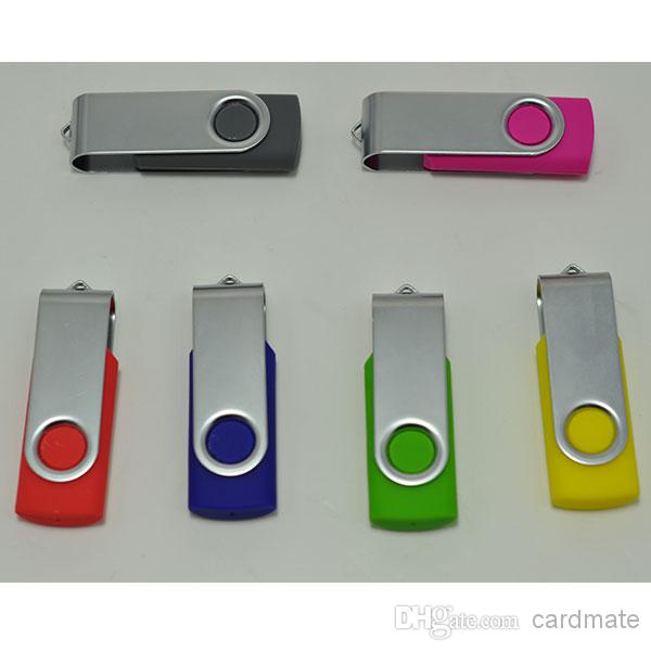 256GB 128GB 64GB USB 2.0 Swivel Flash Drive Pen Memory Stick Chrome MetaPlastic Swivel Thumb Silver/Black/Red/Blue/Yellow/White Memory Stick