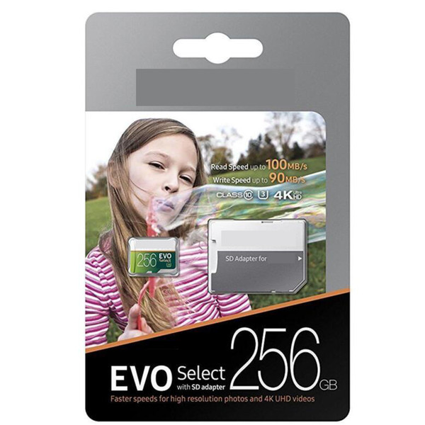 2019A Hot Grey Green EVO Select 80MB / S 90MB / S 64GB 128GB C10 TF Flash Card Class 10 Free Adapter Retail Blister Packaging