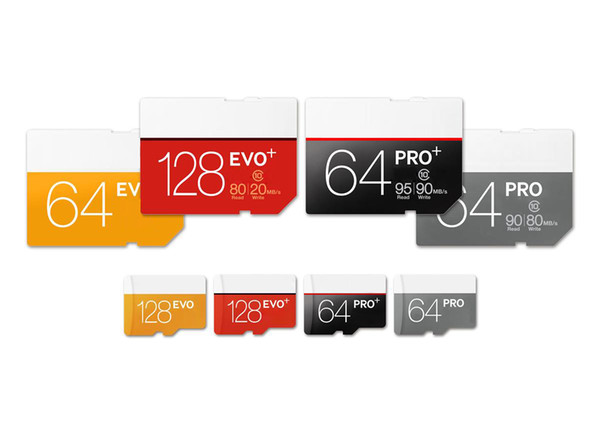 White EVO Plus +Best Selling 32GB 64GB 128GB 256GB C10 TF Flash Memory Card Class 10 Free SD Adapter Retail Blister