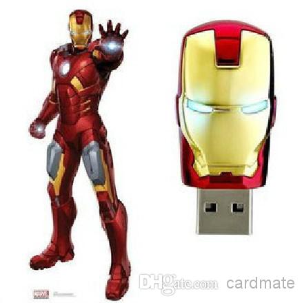 128GB 256GB 64GB LED Iron Man Memory Stick Flash Drive Storage USB 2.0 Silver Tone Gold Red Silver 128GB 256GB 64GB LED Iron Man Memory New