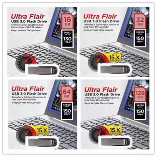 2019 Hot Selling Metal Bar 32GB 64GB 128GB Metal Ultra Flair USB 3.0/2.0 Flash Drive High Performance up to 150MB/S