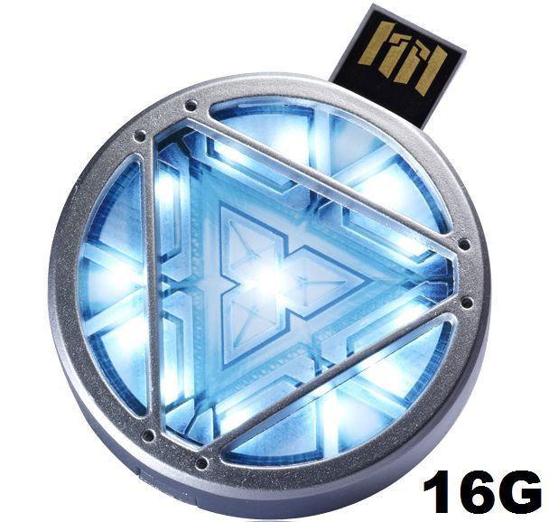 real 2gb 4gb 8gb 16gb 32gb The Avengers IRON MAN 3 ARC REACTOR with LED light usb flash drive pen dive memory stick free shipping