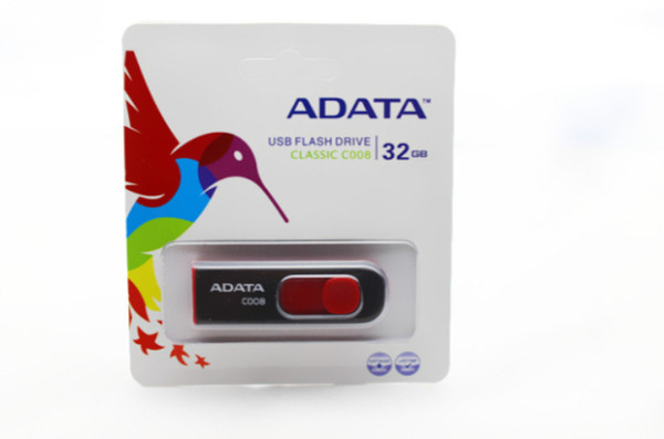 2019 For ADATA C008 64GB-256GB gift USB 2.0 Flash Memory Pen Drive Stick Drives Sticks Pendrives Thumbdrive 64GB U Disk 35pcs/lot