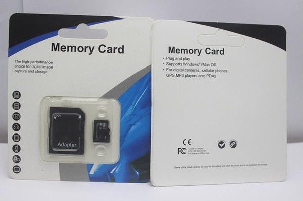 75pcs 2019 256GB 128GB 64GB 32GB TF memory card With Adapter Blister Generic Retail Package DHL free