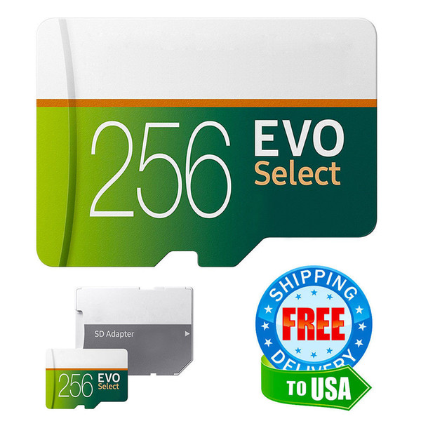 2019 Best selling 100% Brand New Gray Green EVO 32GB 64gb 128gb 256gb TF Card with Free Adapter Blister Package