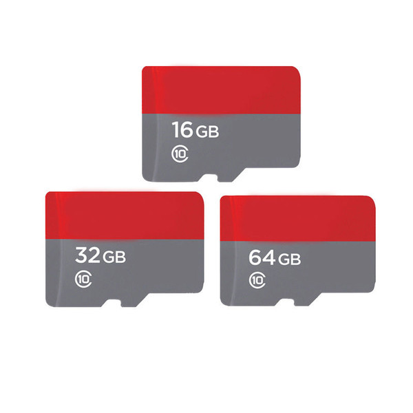 2018 Hot Red Generic 64GB 32GB 128GB 256Go TF With Adapter Blister Generic Retail Package Epacket DHL Free Shipping