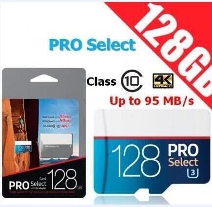 2019 Best Selling Blue PRO Select 64GB 32GB 16GB 128GB 256GB TF Memory Card with Free Adapter Blister Package