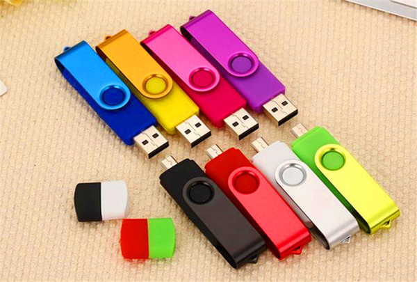 100% Real Capacity 2GB 4GB 8GB 16GB 32GB 64GB 128GB 256GB OTG external USB Flash Drive Memory Stick Metal in OPP Packaging