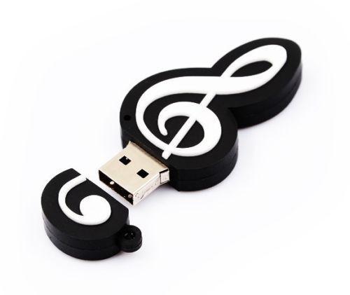 Cartoon Musical Notation Model USB 2.0 Flash Drive XMAS Gift 64GB 16GB 32GB Pen U Stick Memory Full Capacity For PC 64GB 128GB 256GB