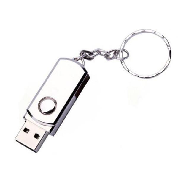 64GB 128GB 256GB USB 2.0 Flash Drive Memory Stick Pen Silver Metal With Keyring Swivel free DHL shipping