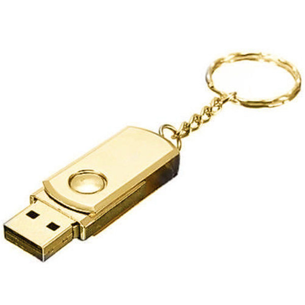 64GB 128GB 256GB Gold Silver Metal With Keyring Swive USB 2.0 Flash Drive Memory for Android ISO Smartphones Tablets PenDrives U Disk