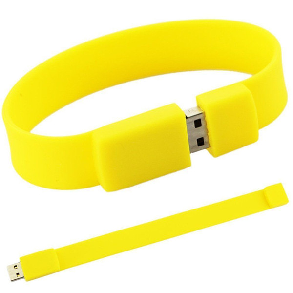 Genuine Fashion Silicone Bracelet 8GB 16GB 32GB 64GB USB 2.0 Flash Memory Stick Pen Drive Thumb U Disk 32GB 64GB 128GB 256GB