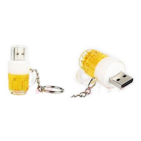 New arrives beer cup 32GB 64GB 128GB USB2.0 usb flash drive/pendrive/flash memory retail package free shipping