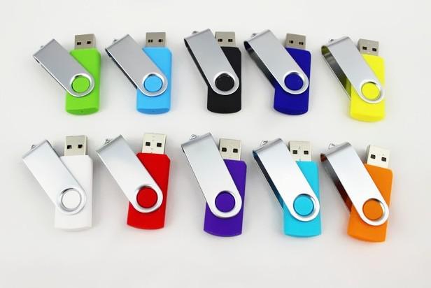 Free DHL Swivel USB Flash Drive 64GB 128GB Swivel USB 2.0 OEM Logo Printing Sticks 1 Day Dispatch Plastic Swivel customizable