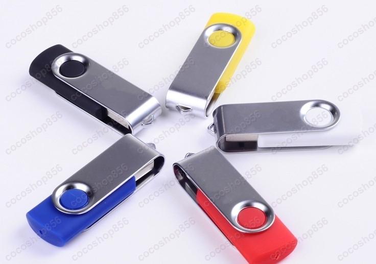 50pcs/lot 32GB 64GB Swivel USB 2.0 Flash Drive with Free Custom Logo for Exhibition Promotion or Gift