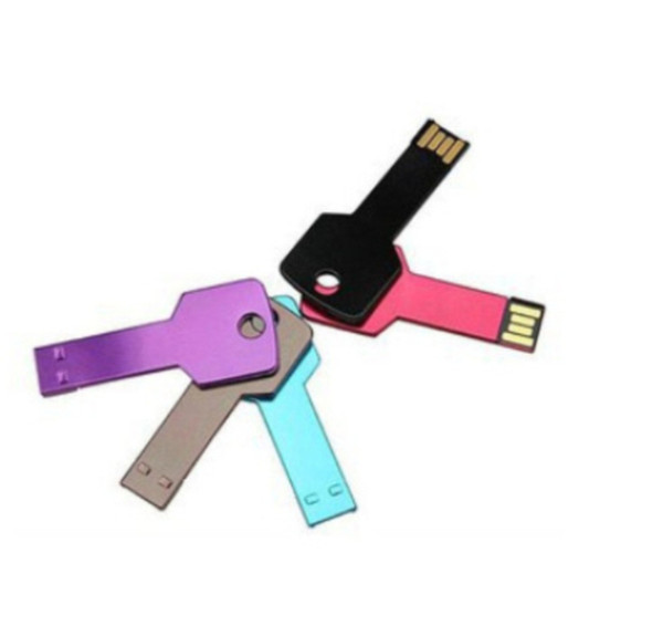 NEW! Custom LOGO Metal Key USB Flash Drive,USB Flash Memory,Promotional NEW Gift Pen Drive,128GB free 80pcs