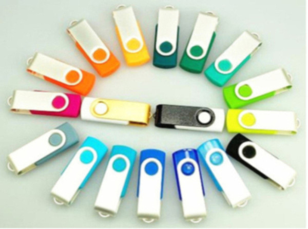 128GB USB 2.0 Plastic Swivel USB Flash Drives Pen Drives Memory Stick U Disk Swivel USB Sticks iOS Windows Android