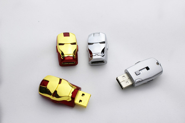 HOT super seller for new 2019 version Iron FGDFR Man LED USB Flash Drive 64GB 128GB 256GB Free Shipping 50pcs