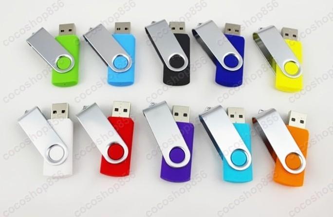 50pcs/lot swivel USB 2.0 Flash Memory Pen Drives Sticks Disks Discs 32GB 64GB 128GB 256GB Pendrives Thumbdrives DHL