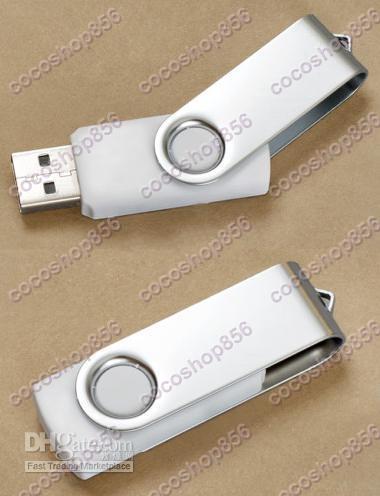 64GB 128GB 256GB Premium White Swivel USB Flash Memory Drive(Stick/Pen/Thumb) Free ship 80pcs/lot