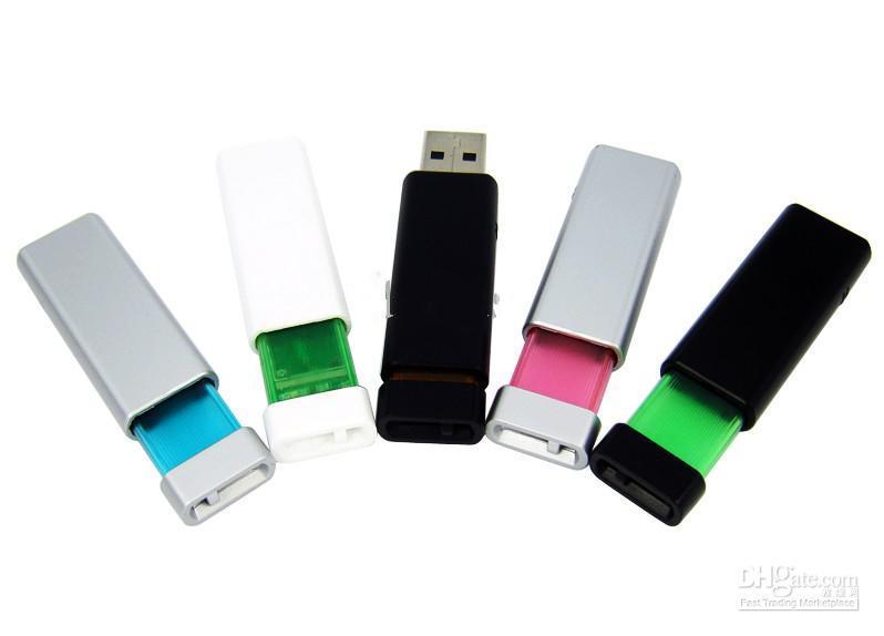 30pcs usb flash driver Push-pull u disk 32GB 64GB 128GB custom free logo thumbdrives pendrives DHL