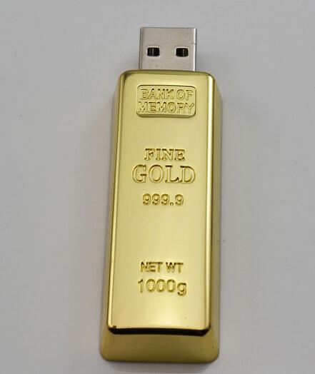 55pcs DHL/epacket shipping Creative metal gold bullion style for man USB stick 64GB 128GB 256GB USB 2.0 Flash drive USB sticks pendrives