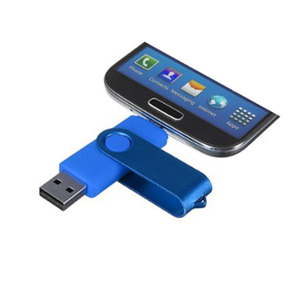 2016 100% New 128GB 256GB OTG On the Go Swivel Pendrive External Storage Memory Stick USB Flash Drive in OPP bag DHL