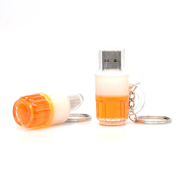 New Cartoon Beer Bottle USB 2.0 Memory Flash Stick Pen Drive Genuine 8GB Full Real Capacity 100% New High Speed