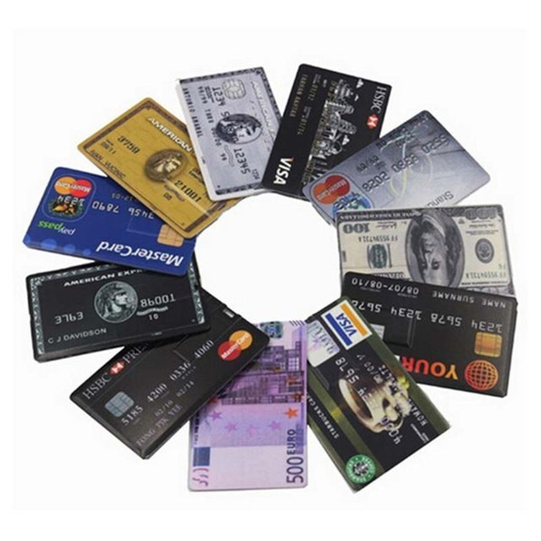 64GB 128GB 256GB Promotional custom logo Credit Card USB2.0 Flash Drive Memory Stick U Disk Swivel USB Sticks iOS Android retail package DHL
