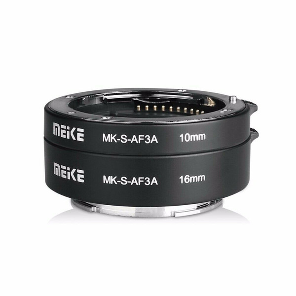 Meike MK-S-AF3A Metal AF Macro Extension Tube Auto Focus Adapter ring 10mm 16mm for Sony Mirrorless A7 NEX E-Mount Camera