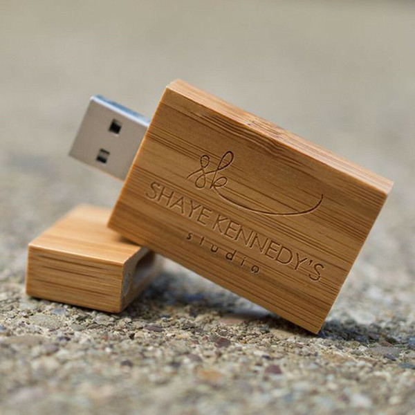 Custom Bamboo Wooden USB 2.0 Flash Drive Photography Storage Pendrive 32GB 64GB