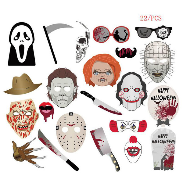 HOT Halloween Decoration Prop Photo Props 22pcs 59pcs 62pcs Scary stuff party photo Decoration Free shipping