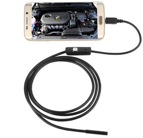 Waterproof 720P HD 7mm lens Inspection Pipe 1m Endoscope Mini USB Camera Snake Tube with 6 LEDs Borescope For Android Phone PC