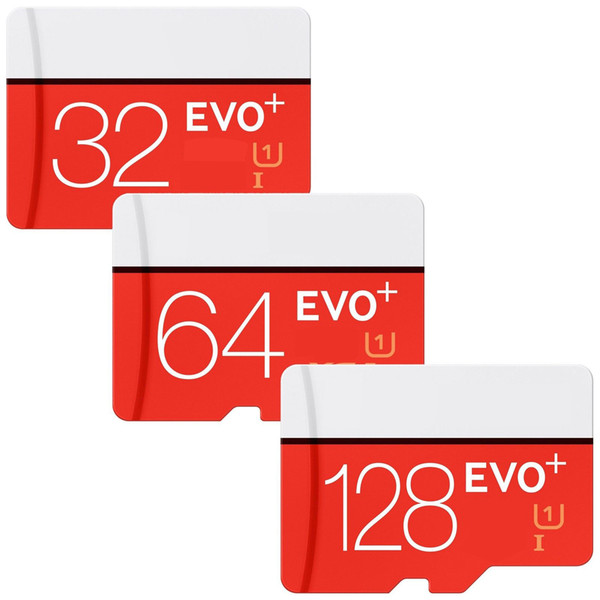 EVO Plus 32GB 64GB 128GB Micro SD Card SDXC SDHC TF Memory Card C10 Class 10 EVO+ UHS-I Card with Adapter Retail Package