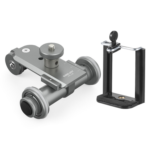 PPL-06 Motorized Electric 3-Wheel Video Pulley Car Dolly Rolling Slider Skater for Canon DSLR Camera + Smartphone Holder