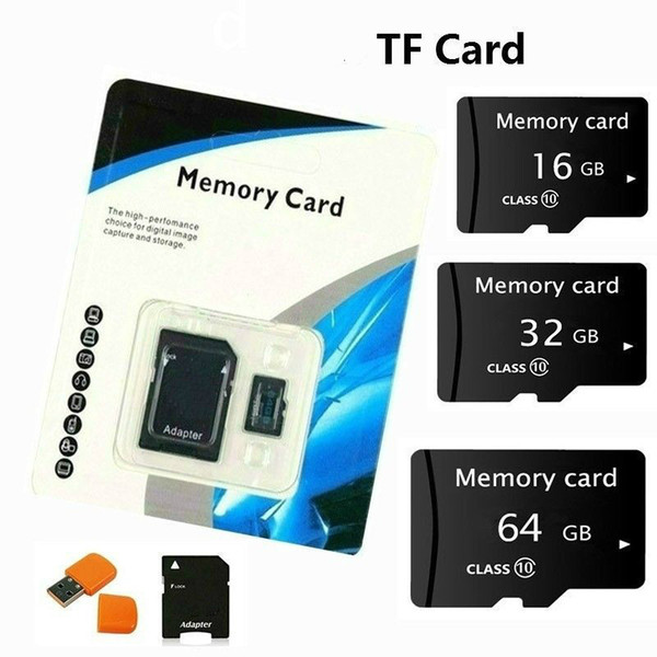 Genuine Capacity 32GB Micro TF Flash Memory Card C10 Card Adapter Reader Retail Packing