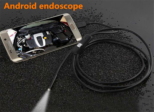 Waterproof 720P HD 7mm lens Inspection Pipe 1m Endoscope Mini USB Camera Snake Tube with 6 LEDs Borescope For Android Phone PC