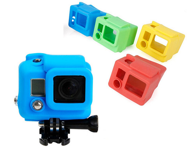 Soft Rubber Case Protective Cover Case Skin Dirtproof Silicone Case for GoPro Hero 3+ 4 Camera For GoPro Accessories