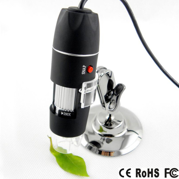 Free Shipping 2MP 25X-200X USB Digital Electronic Microscope Desktop Magnifier with LED Lights