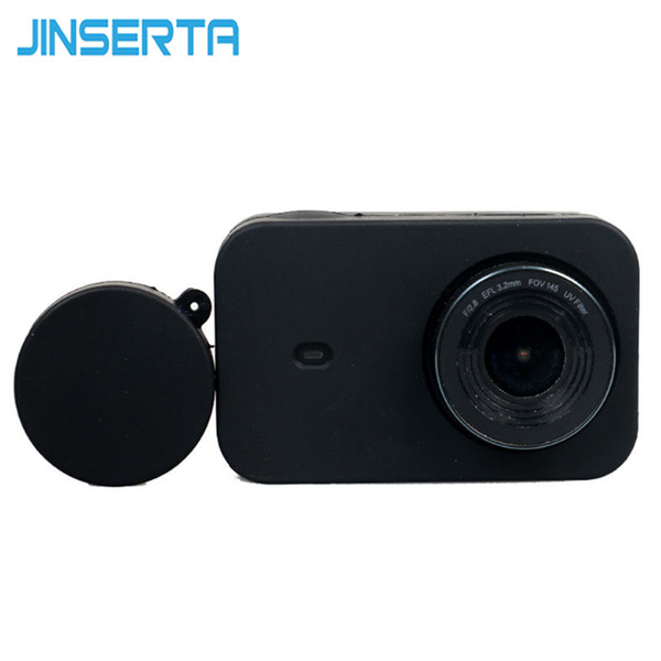 case for xiaomi JINSERTA Silicone Protective Housing Case For Xiaomi Mijia 4K Mini Action Camera+Lens Cap Cover Protector