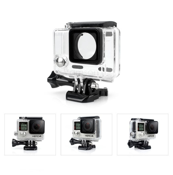 for Go Pro Accessories Waterproof Case 60m Underwater Diving Shell Cover Housing Skeleton Frame for Gopro Hero 4 3+