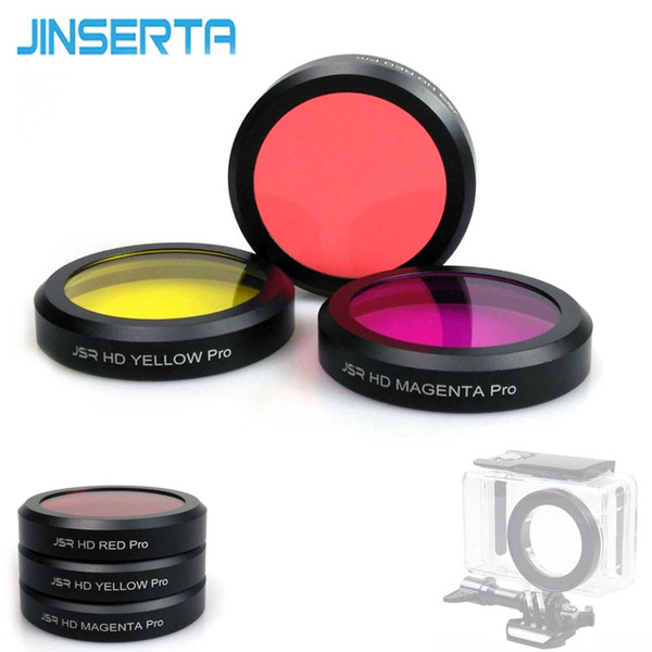 INSERTA Yellow Red Magenta Dive Filter for Xiaomi mijia Waterproof case Lens Cover Filters for Xiaomi Camera Accessories JINSERTA Yellow ...