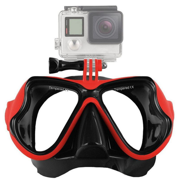 Go pro SJ CAM sport camera Diving Mask Silicon Scuba Diving Mask With Clear Tempered Glass Top Snorkel Mask For Adult Diving