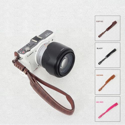 Fashion Chic Leather Camera Hand Wrist Strap For Sony Fujifilm Samsung Panasonic