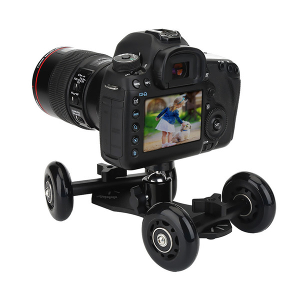 4 Wheels DSLR action Video Camera Track Car Stabilizer Aluminum Photography tabletop Rail Track Slider Skater For Nikon Canon Go pro Camera