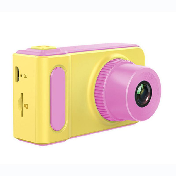 Children's Digital Camera Mini Camera Small SLR Sports Camera Toy Cartoon Game Photo Birthday Gift Pink Blue For Children-C1-yellow red