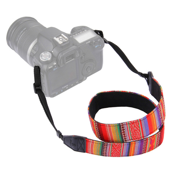 Colorful Vintage Style Canvas Camera Shoulder Neck Strap Belt for NikonRetro Ethnic Style SLR Camera Shoulder Belt Fashion Camera Photo Belt