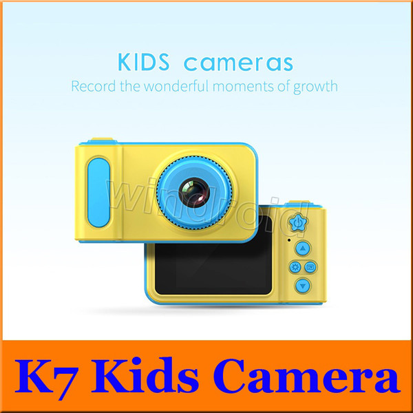 K7 Kids Camera 2.0 inch Digital Photo Camera HD 1080P Video Recorder Cartoon Cute Children Camcorder Birthday Gift for Home Travel photo Use